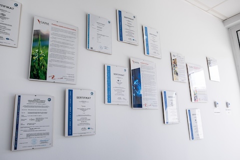 Certificate wall