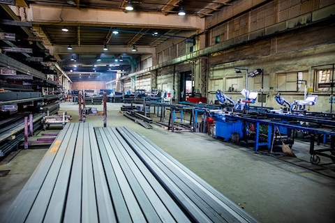 Interior view of the production hall